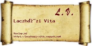 Laczházi Vita névjegykártya